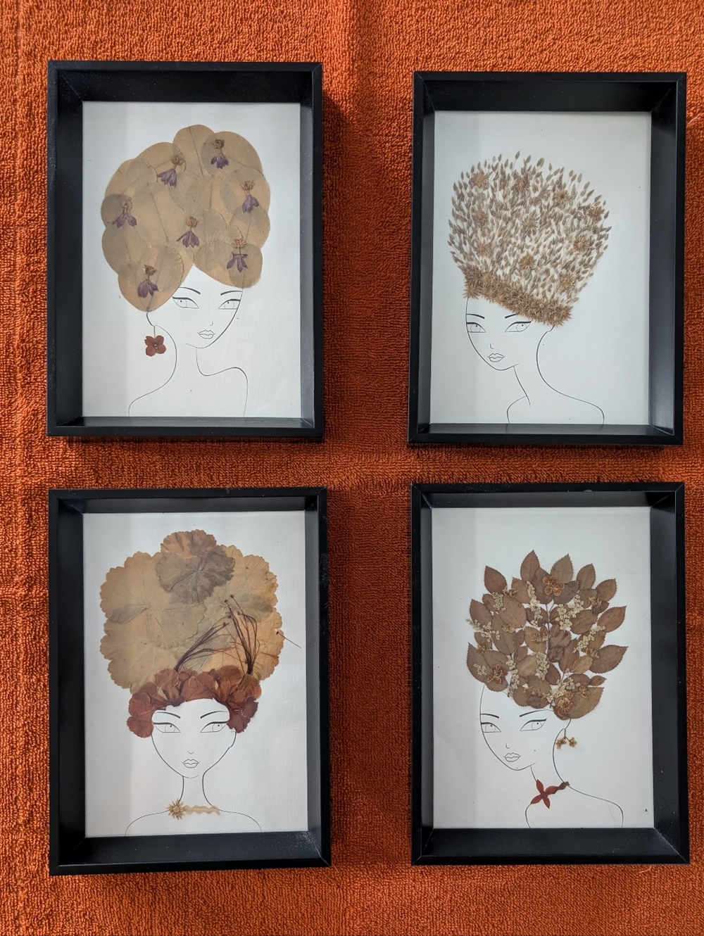 Dried Flowers, Decorative Wall Art - Women's Hair Designs